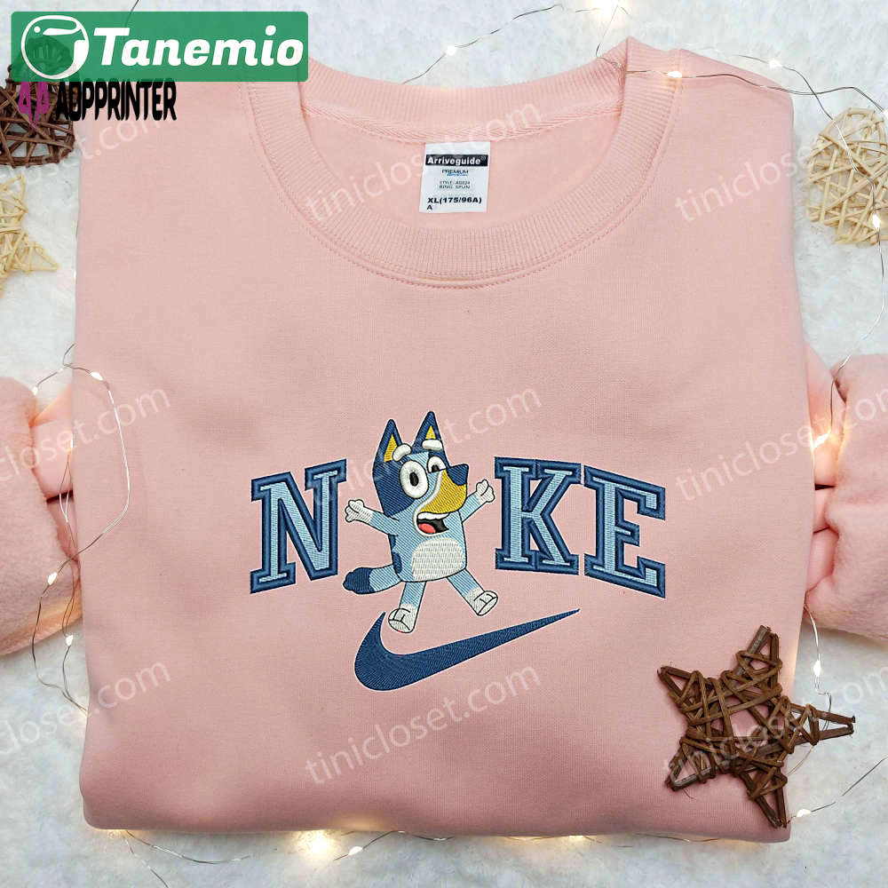 Hey bluey x nike custom embroidered shirt – unique stylish & personalized Embroidered Shirt