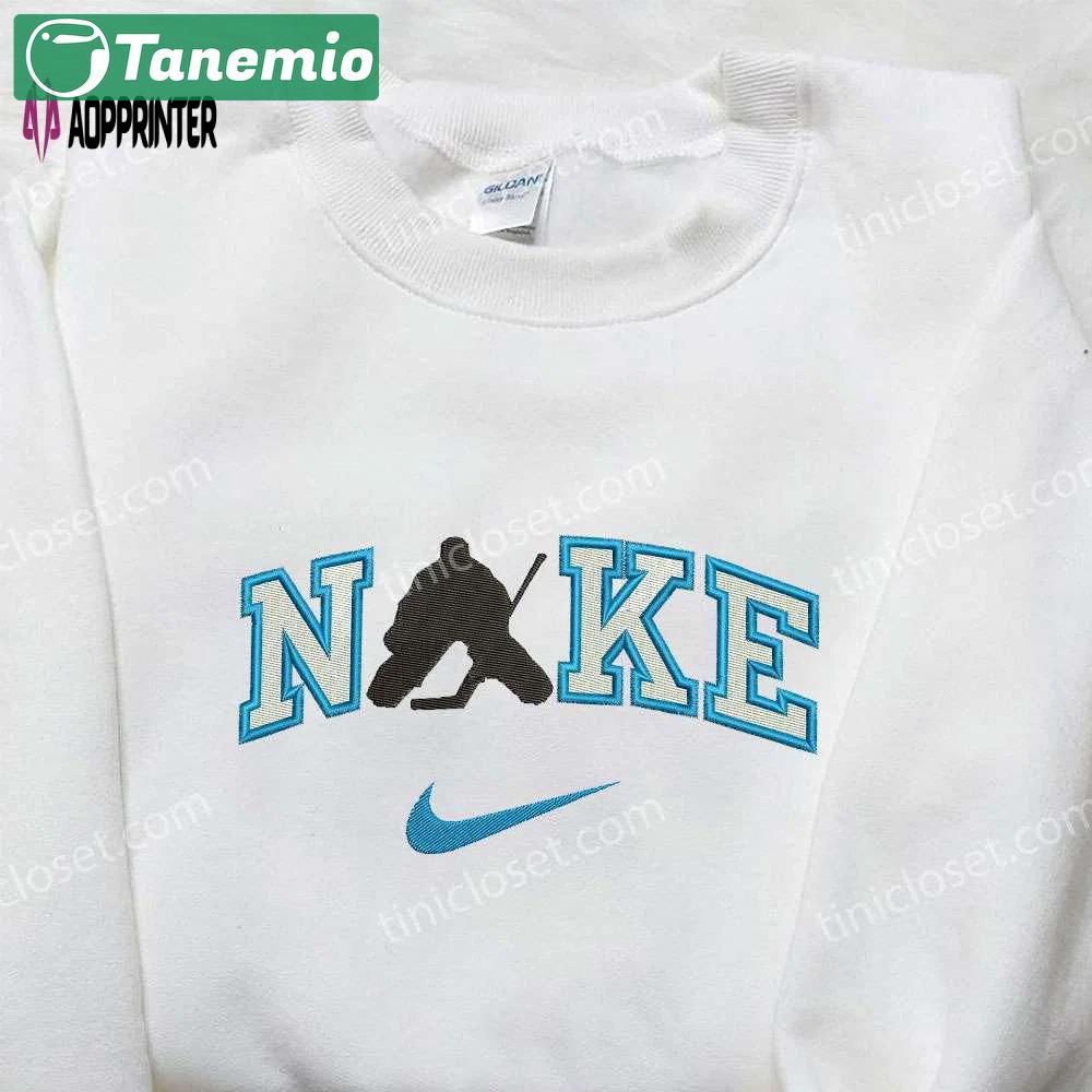 Hockey x nike embroidered shirt: custom unique gift for sports fans Embroidered Shirt