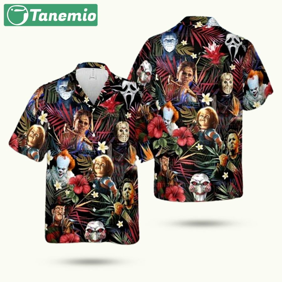 Horror movie characters michael myers hawaiian shirt Hawaii Shirt Shorts & Flip Flops