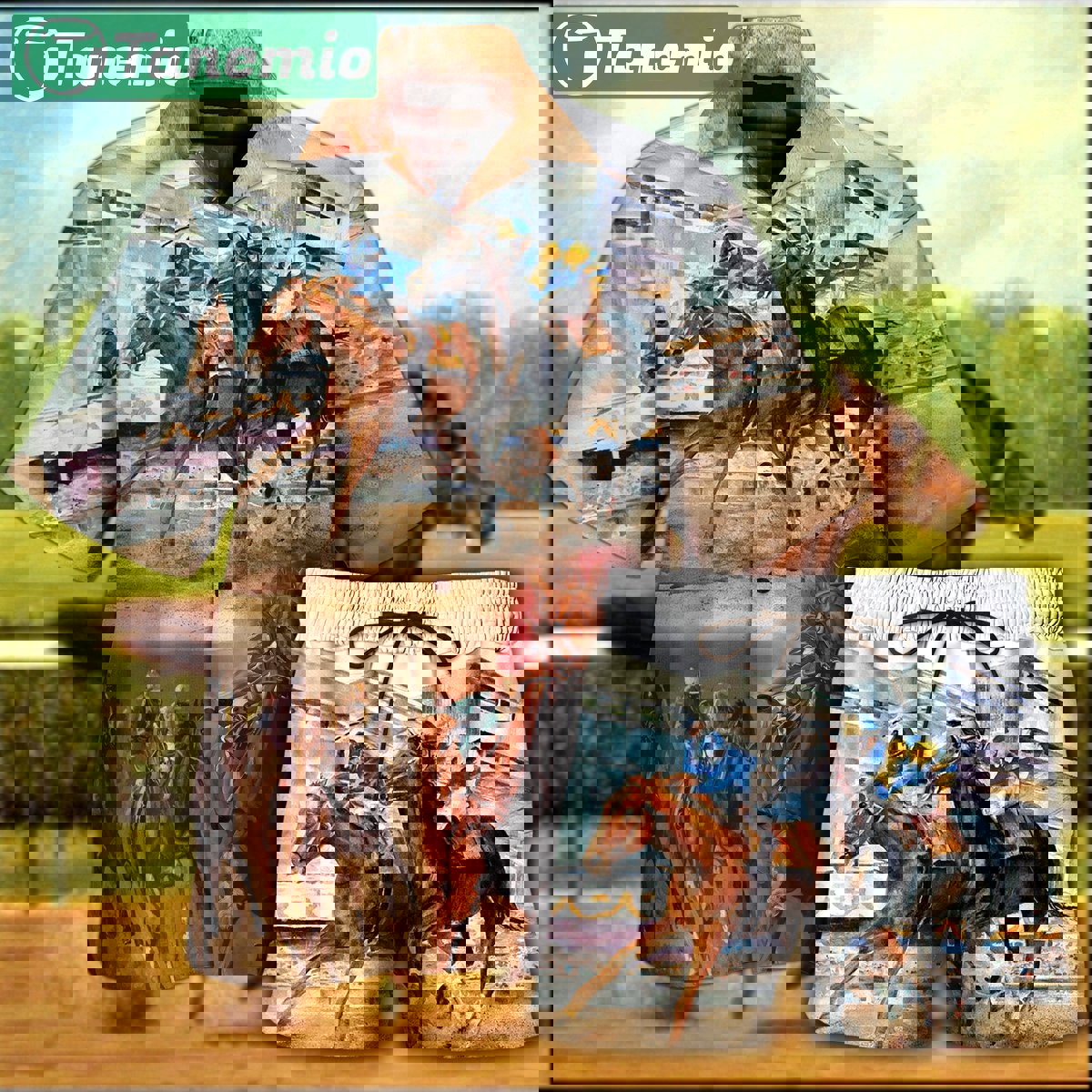 Horse racing hawaiian shirt set - unisex Hawaii Shirt Shorts & Flip Flops