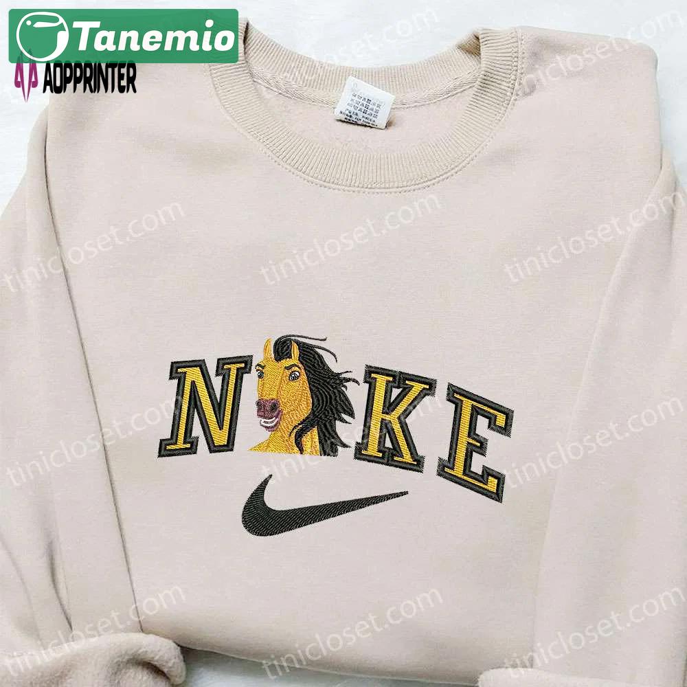 Horse x nike animal embroidered shirt: the perfect nike inspired gift for family Embroidered Shirt