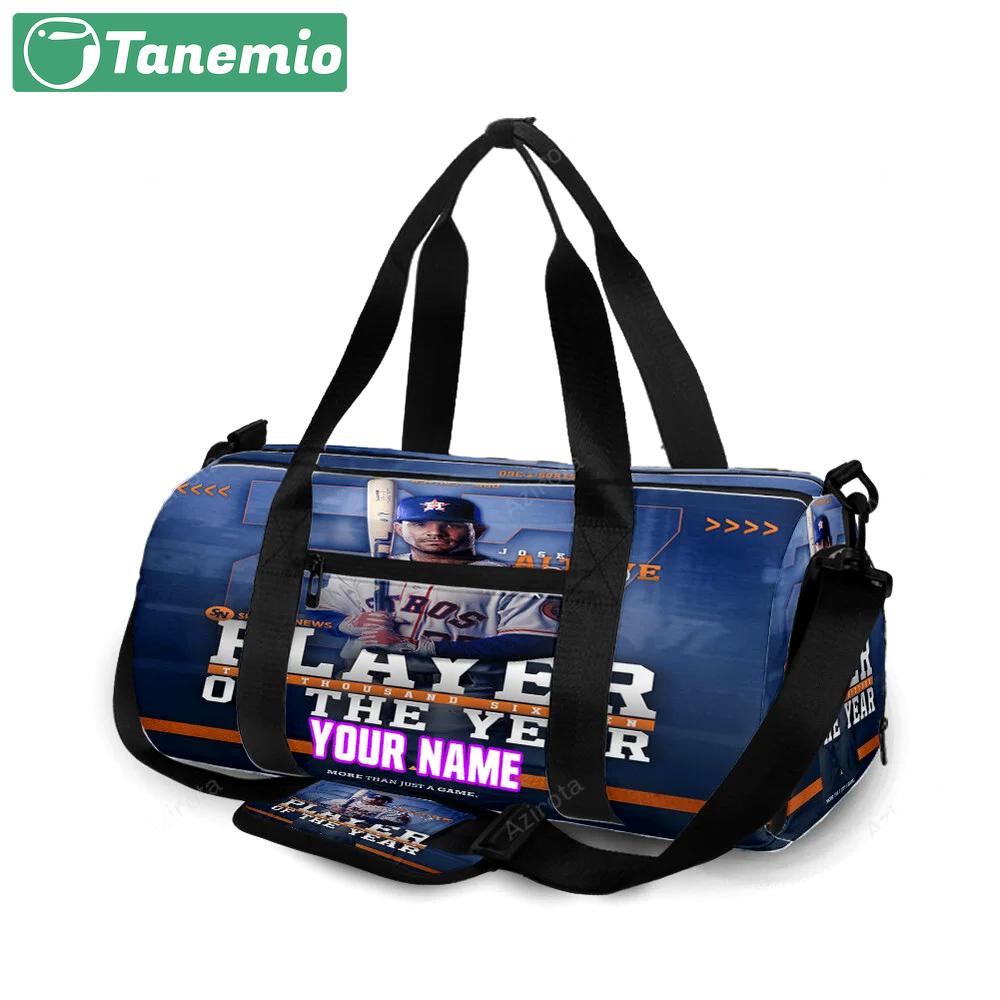 Houston astros jose altuve 27 v3 personalized name travel bag gym bag 222 Travel Bag