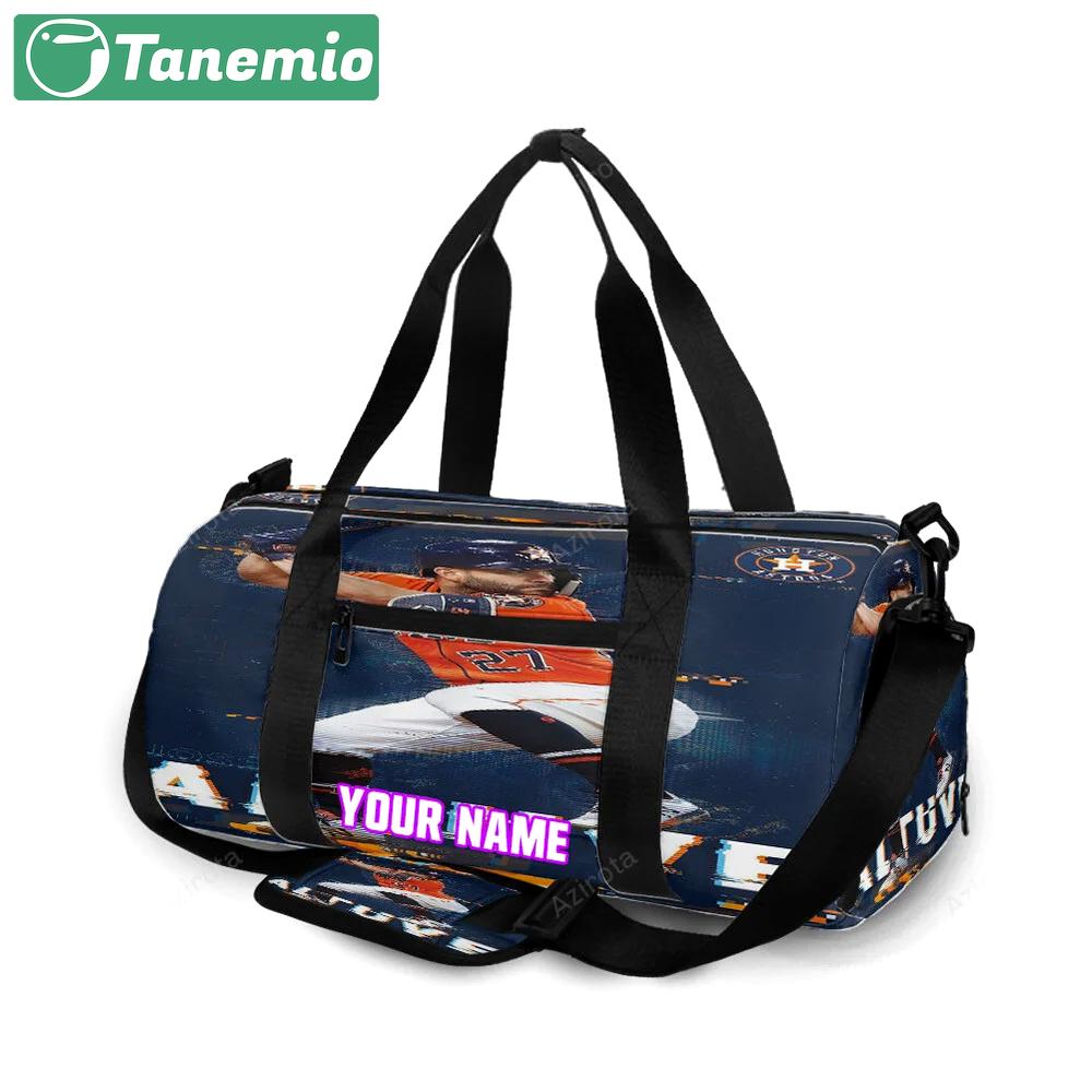Houston astros jose altuve 27 v5 personalized name travel bag gym bag 15 Travel Bag