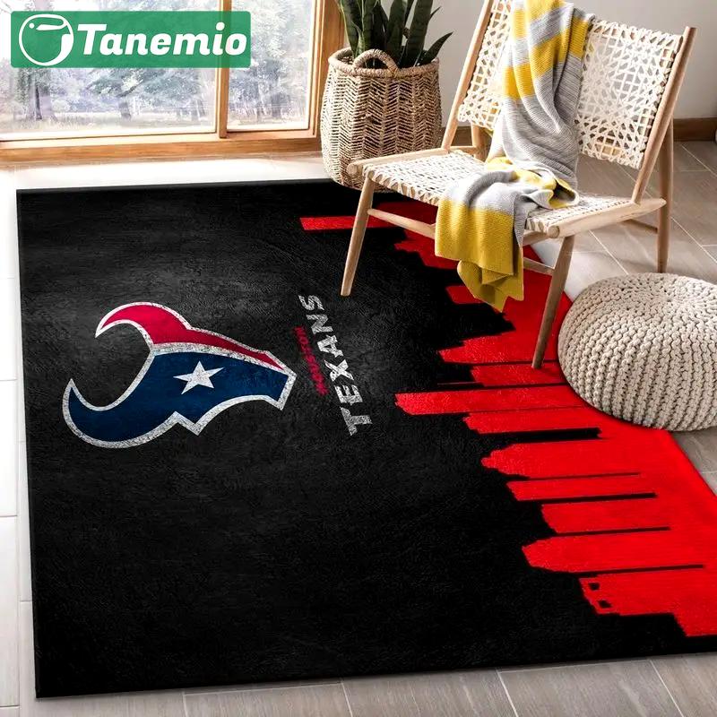 Houston texans nfl 27 area rug living room and bed room rug regtangle carpet Rectangle Rug