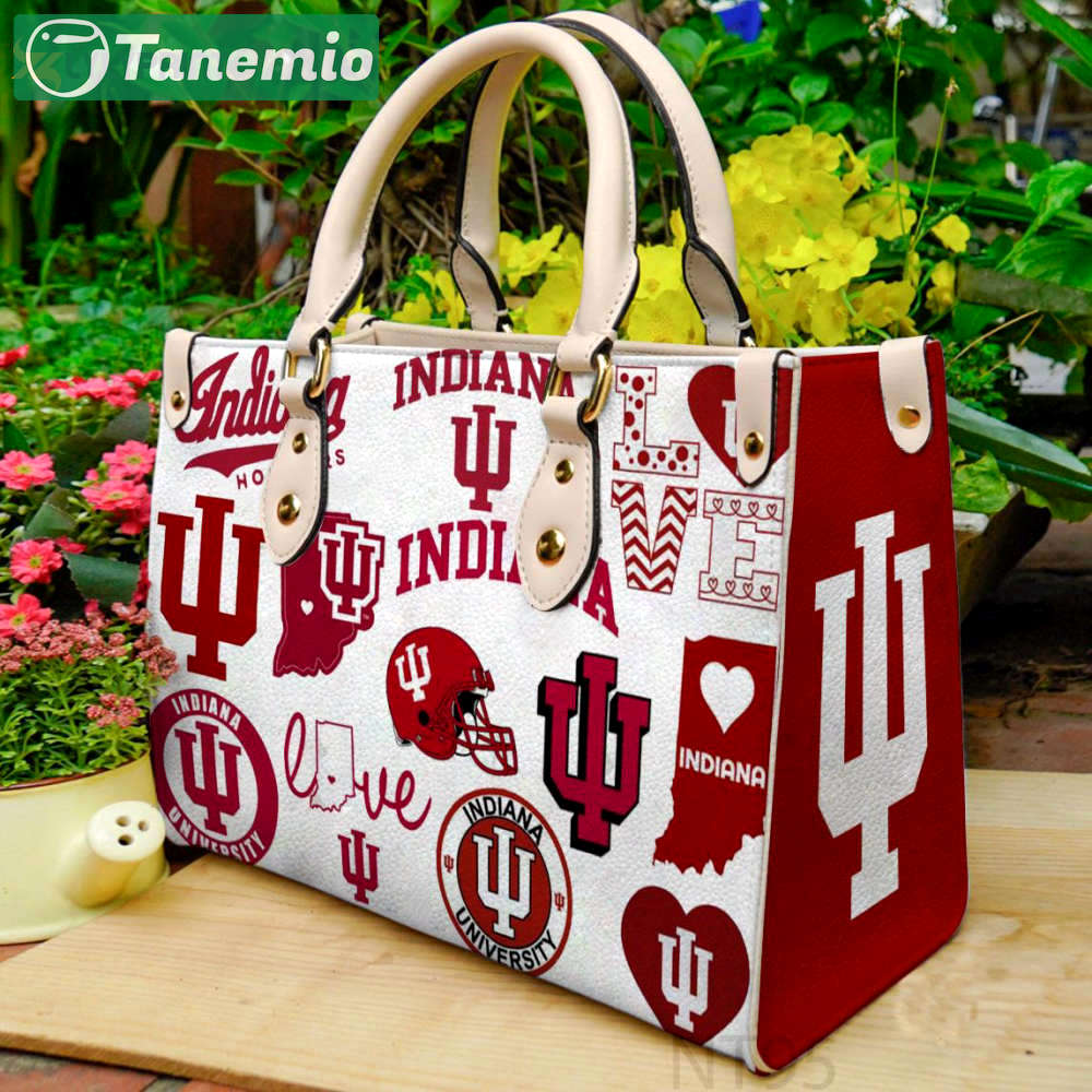 Indiana hoosiers leather handbag for women gift 2 4085 Women Leather Hand Bag