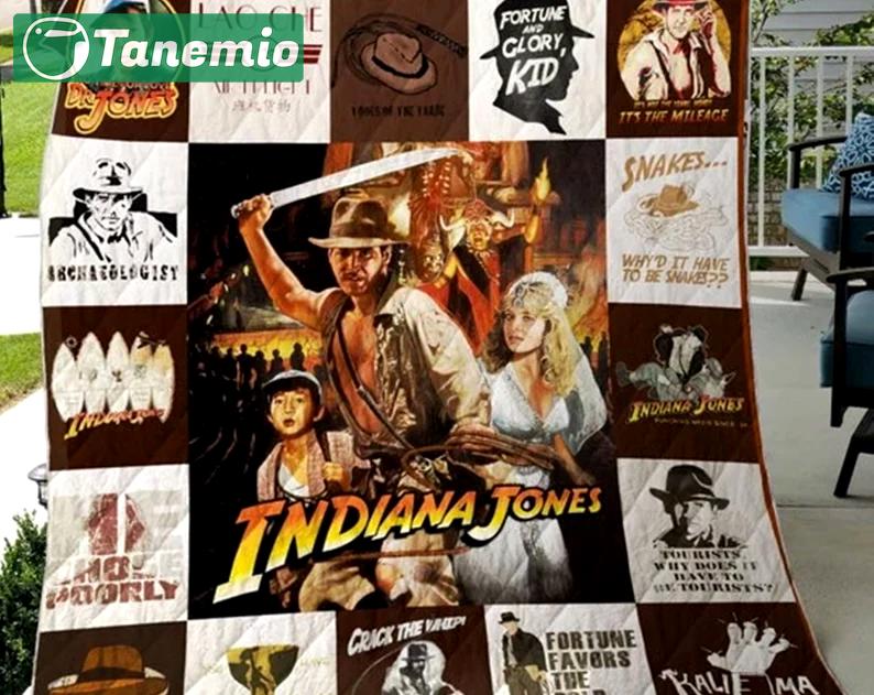 Indiana jones fleece blanket, indiana jones blanket, indiana jones elsa schneider blanket, birthday gifts, christmas gifts Quilt Blanket
