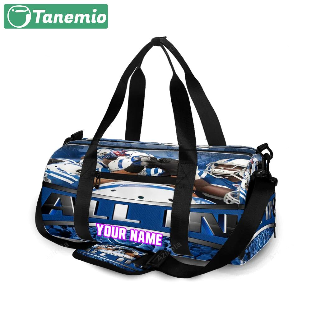 Indianapolis colts all in players personalized name travel bag gym bag 884 Travel Bag