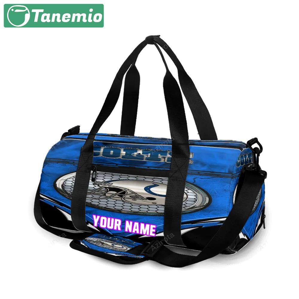 Indianapolis colts helmet hive metal personalized name travel bag gym bag 1473 Travel Bag
