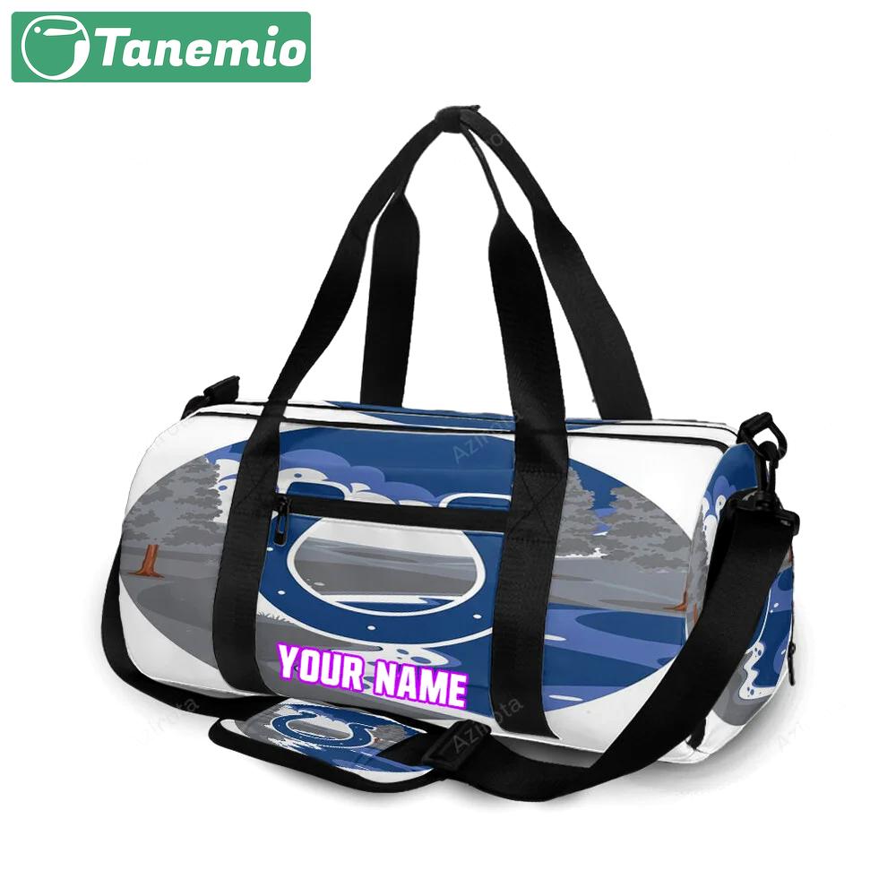 Indianapolis colts horseshoe sky lake personalized name travel bag gym bag 1377 Travel Bag