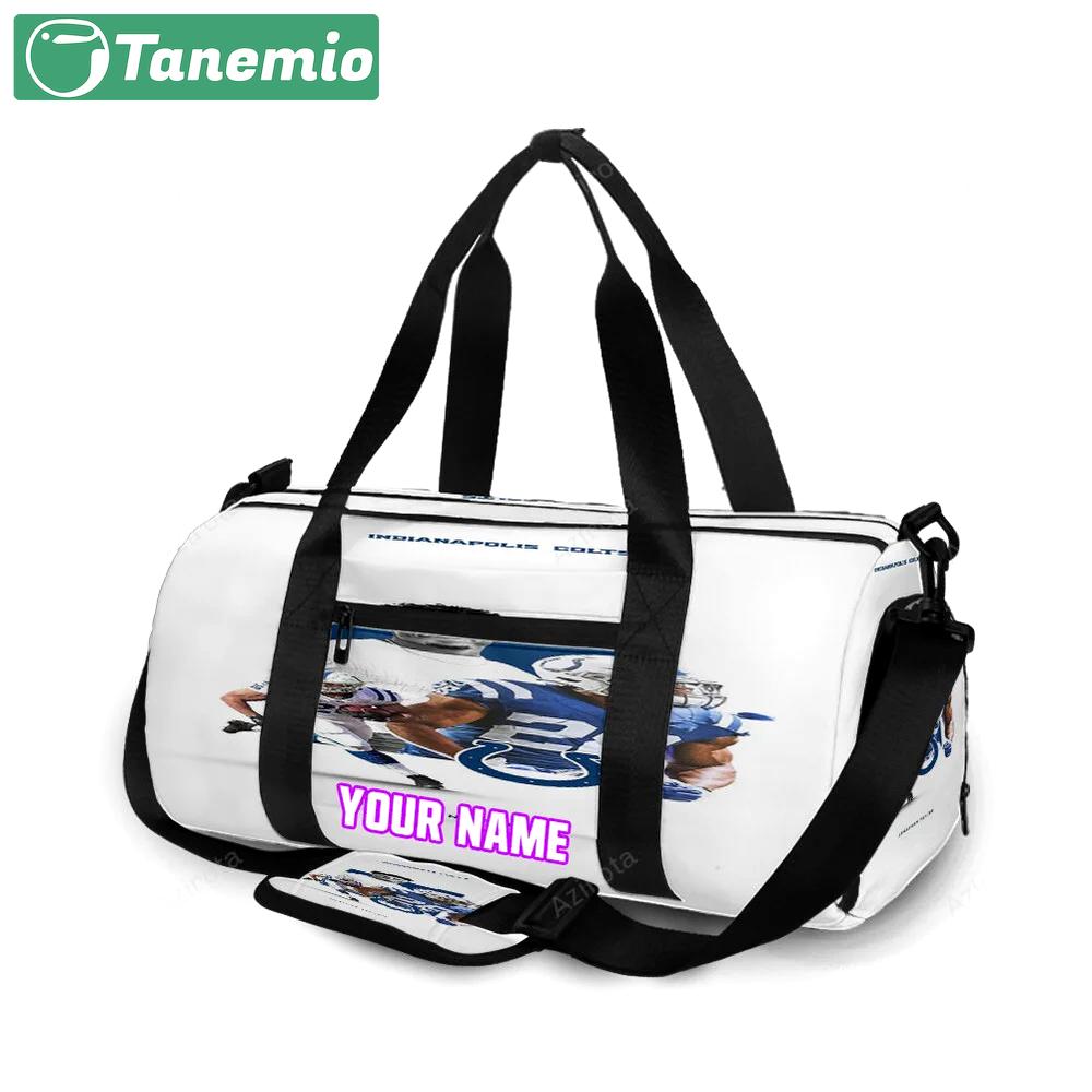 Indianapolis colts jonathan taylor2 personalized name travel bag gym bag 949 Travel Bag