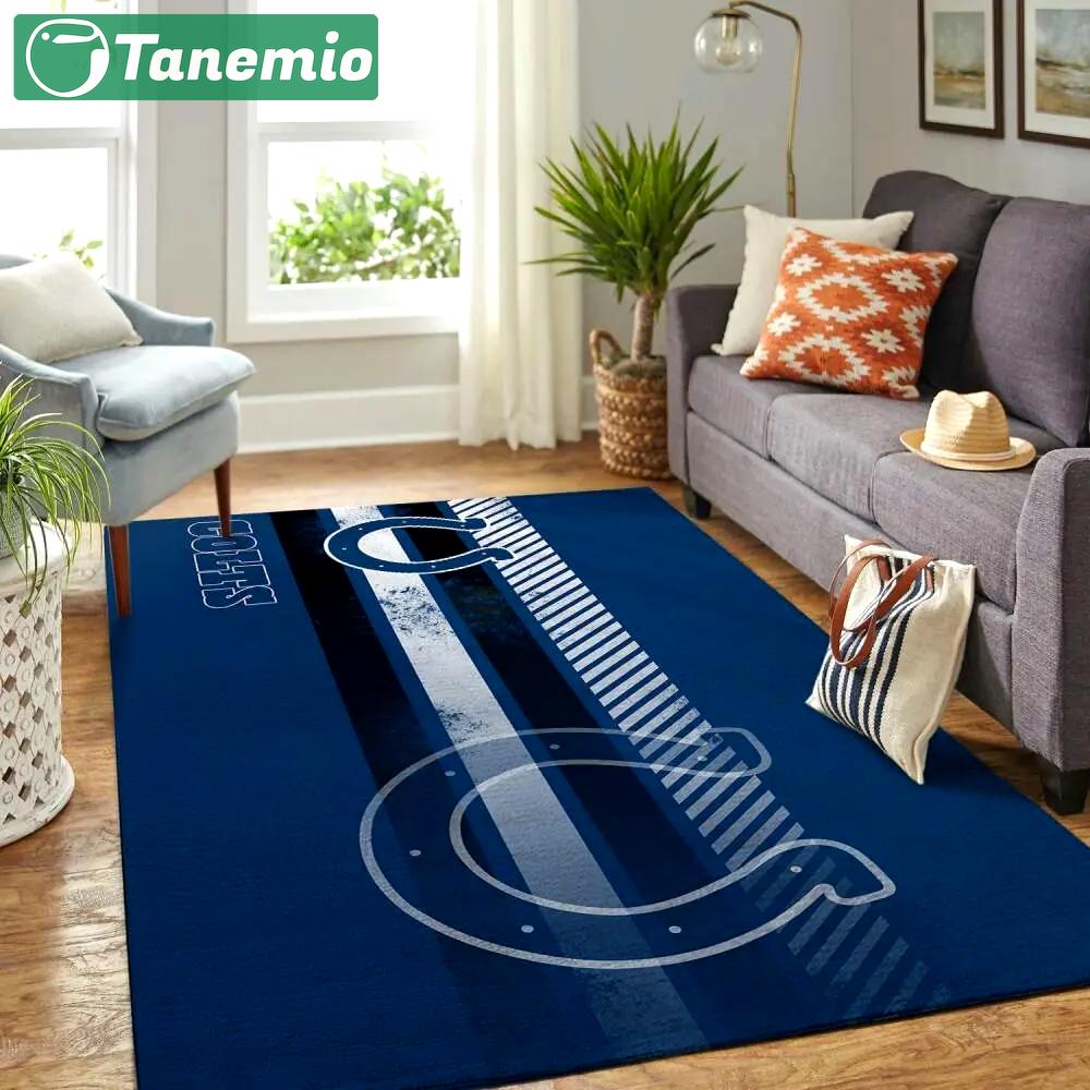 Indianapolis colts nfl living room carpet sports rug regtangle carpet Rectangle Rug