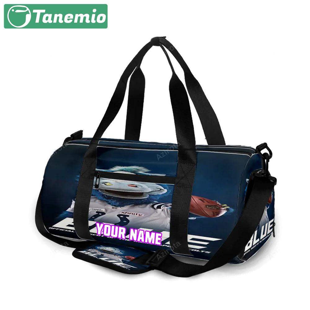 Indianapolis colts official mascot personalized name travel bag gym bag 1824 Travel Bag