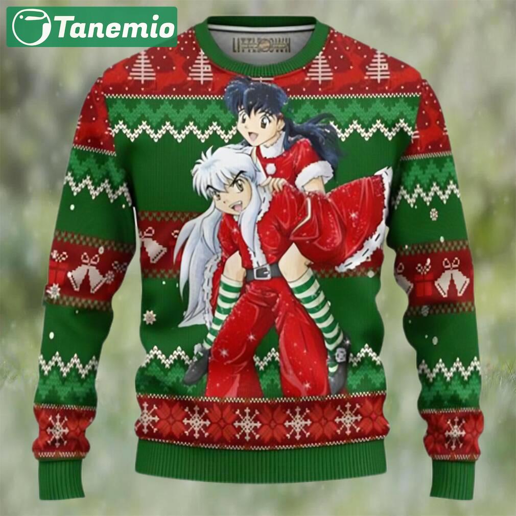 Inuyasha x kagome inuyasha anime ugly christmas sweater Christmas Ugly Sweater