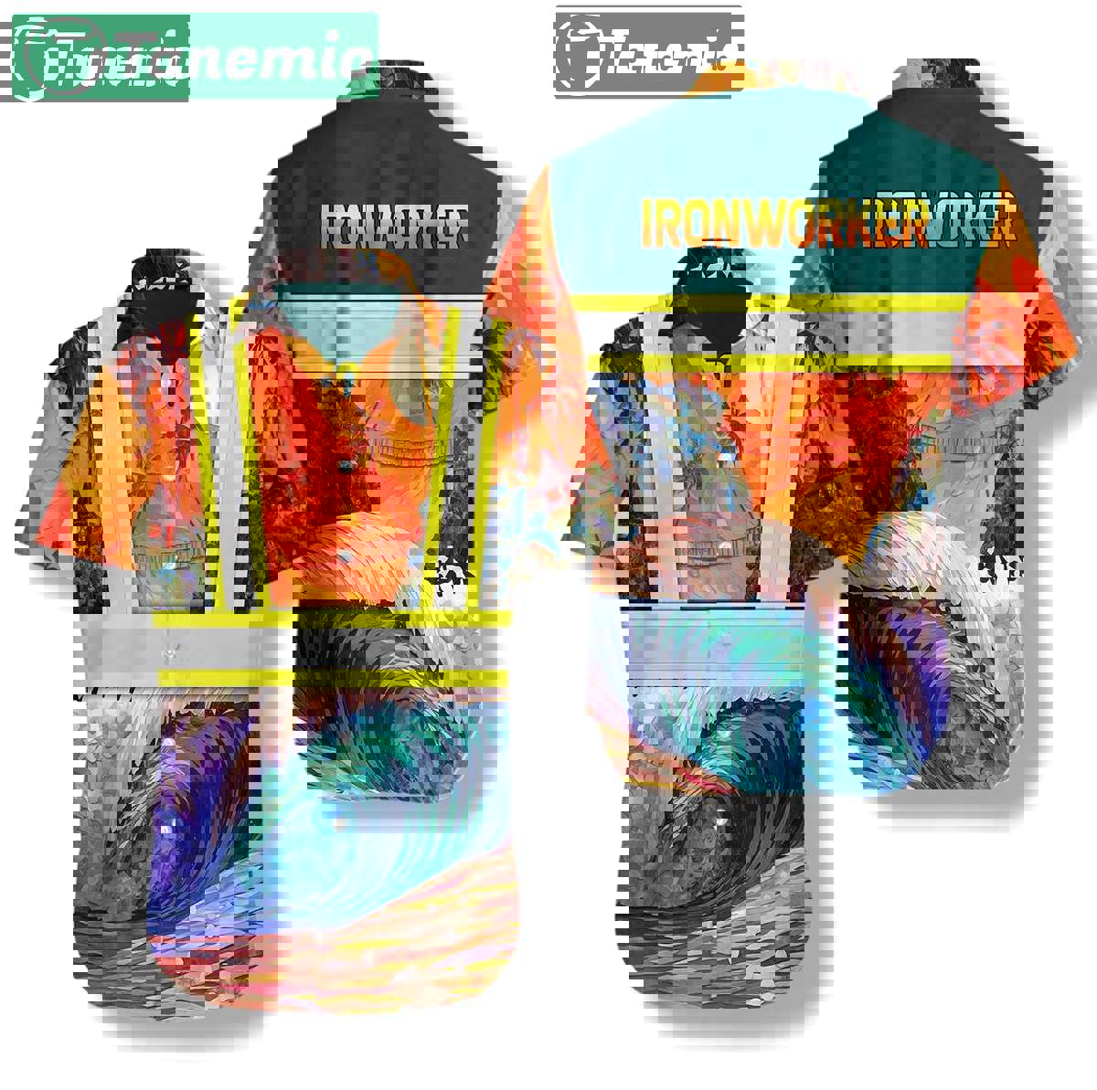 Ironworker hawaiian shirt for men women Hawaii Shirt Shorts & Flip Flops