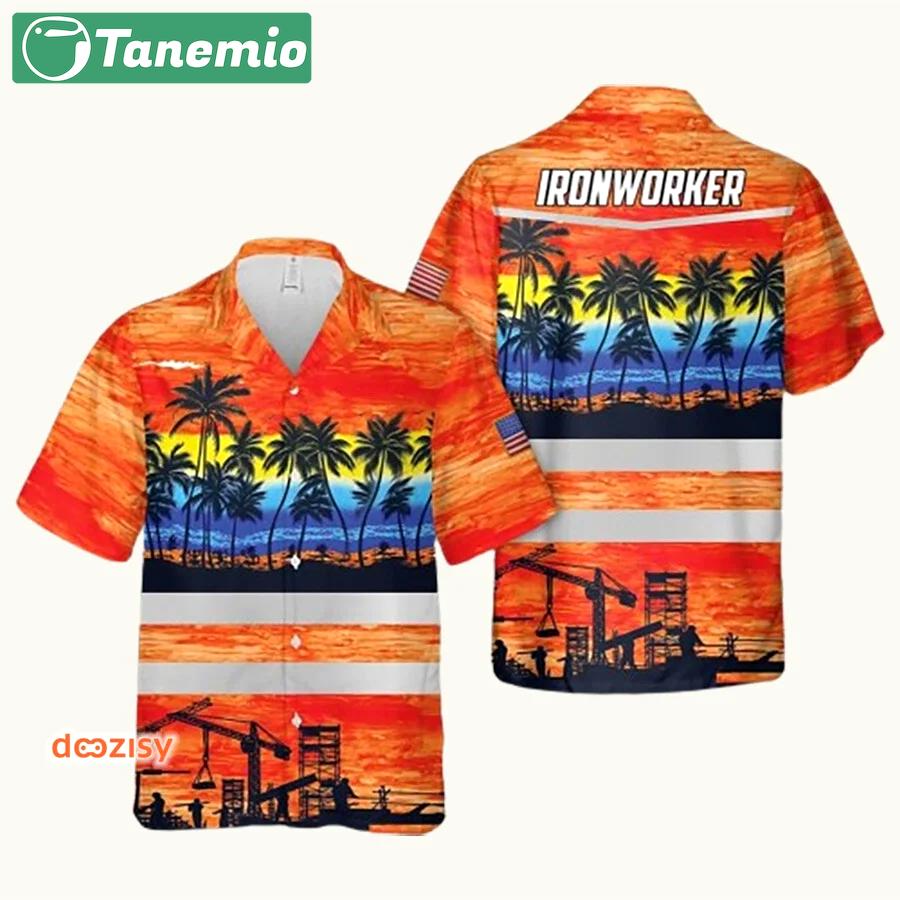 Ironworkers hawaiian shirt Hawaii Shirt Shorts & Flip Flops