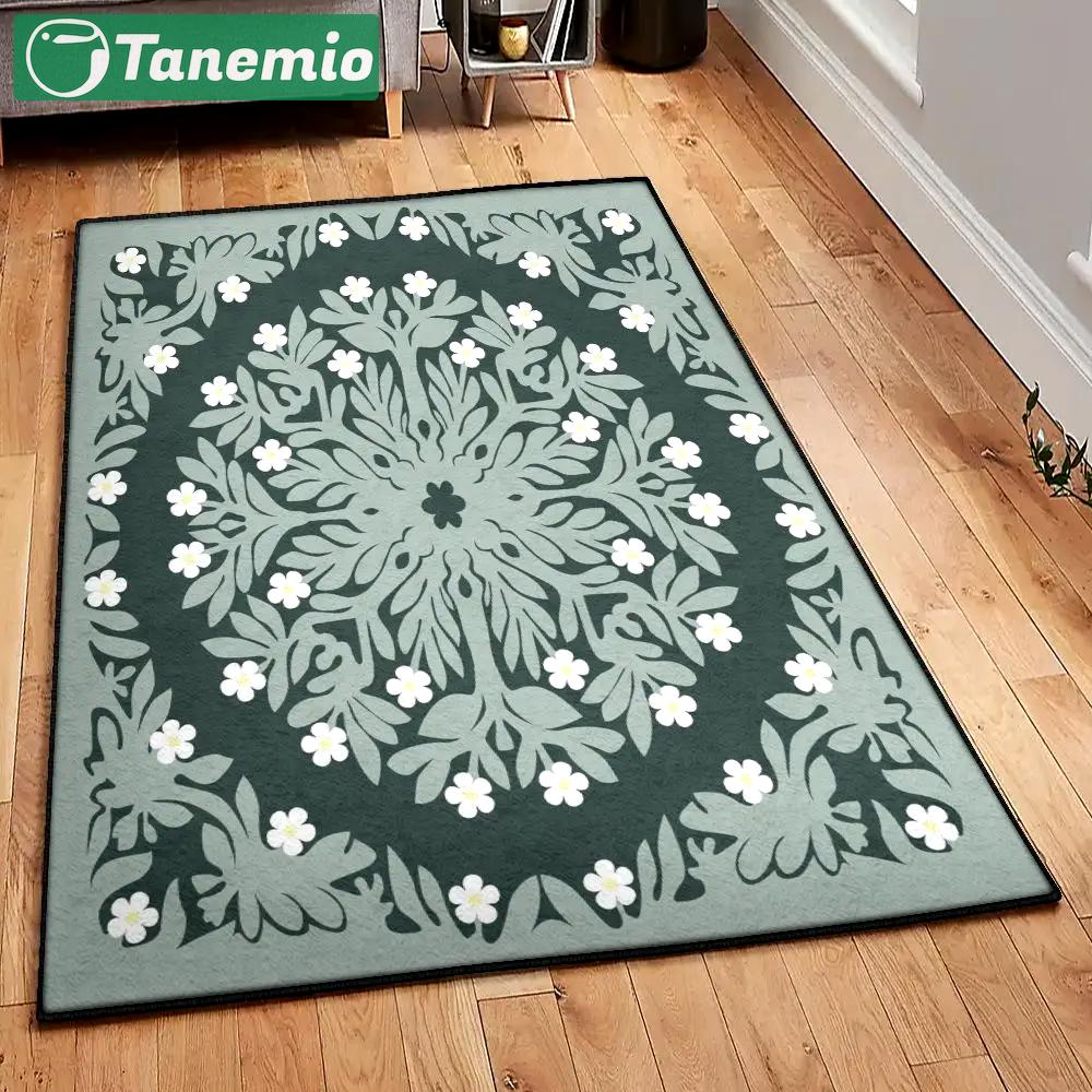 Island washable rugs, hawaiian flower rug Rectangle Rug