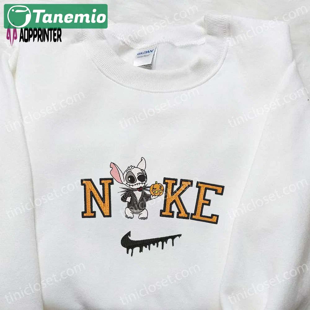 Jack skellington halloween pumpkin x nike embroidered t-shirt hoodie & sweatshirt: nightmare before christmas characters Embroidered Shirt