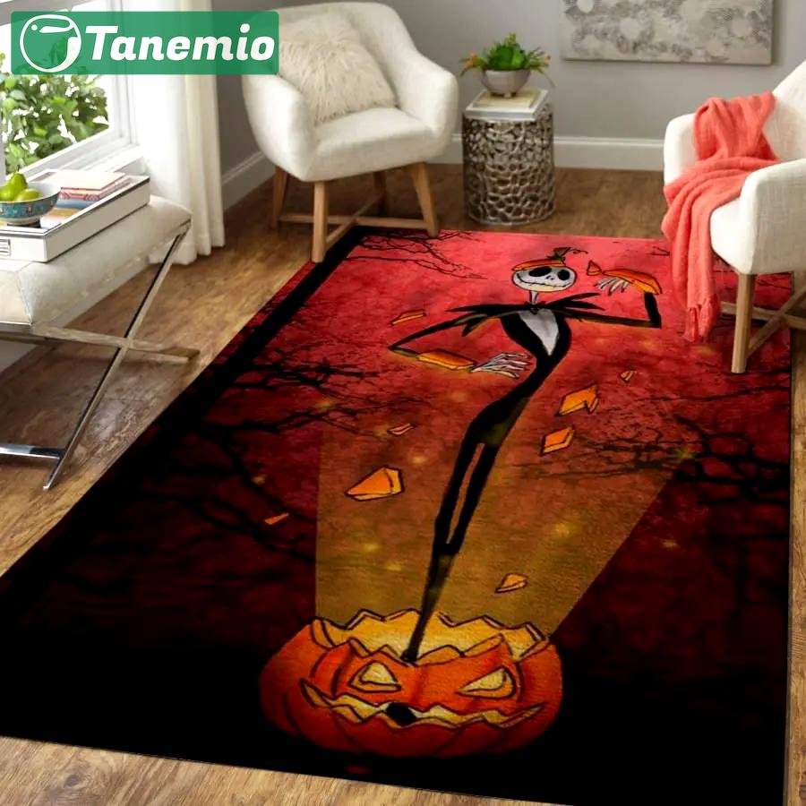 Jack skellington in the pumpkin 190909 area rug living room rug home decor ofd Rectangle Rug