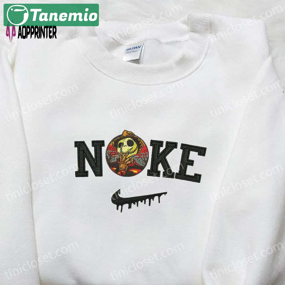 Jack skellington x nike embroidered shirt: nightmare before christmas sweatshirt & hoodie Embroidered Shirt