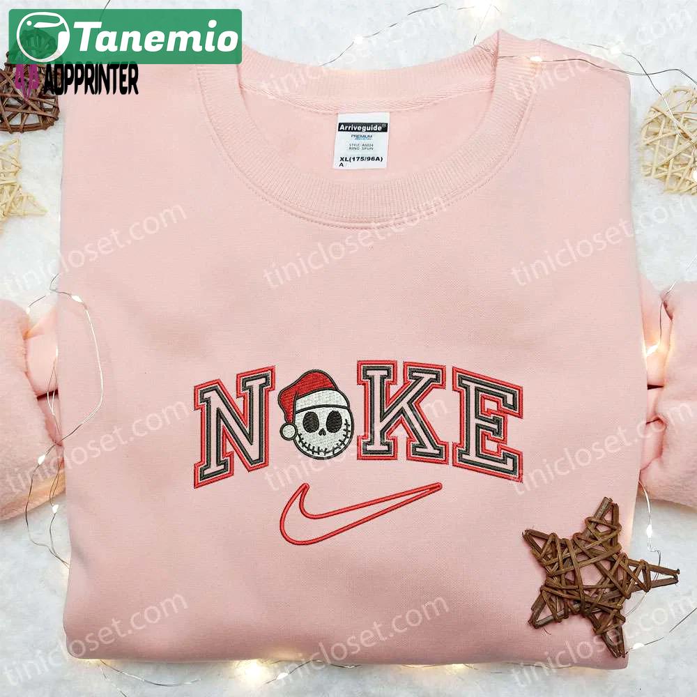 Jack xmas x nike hoodie & shirt: embroidered collection for best halloween gift ideas Embroidered Shirt
