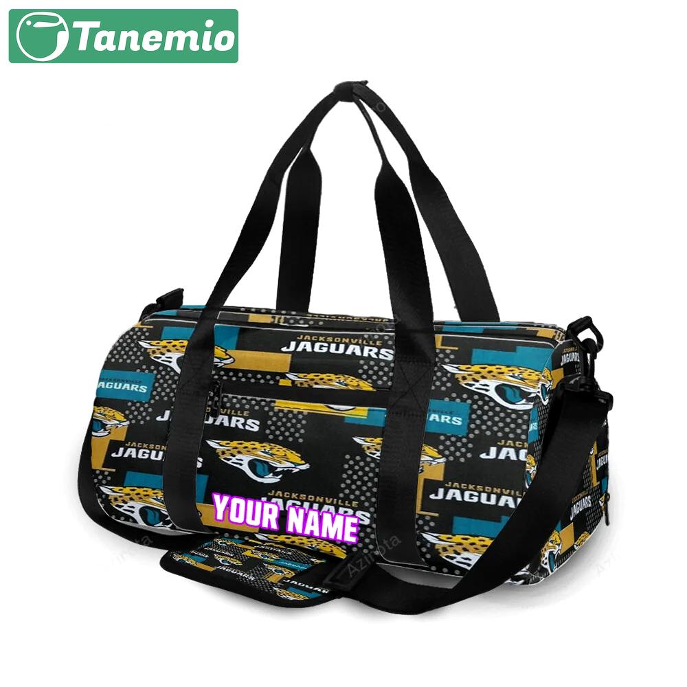 Jacksonville jaguars emblem v9 personalized name travel bag gym bag 546 Travel Bag