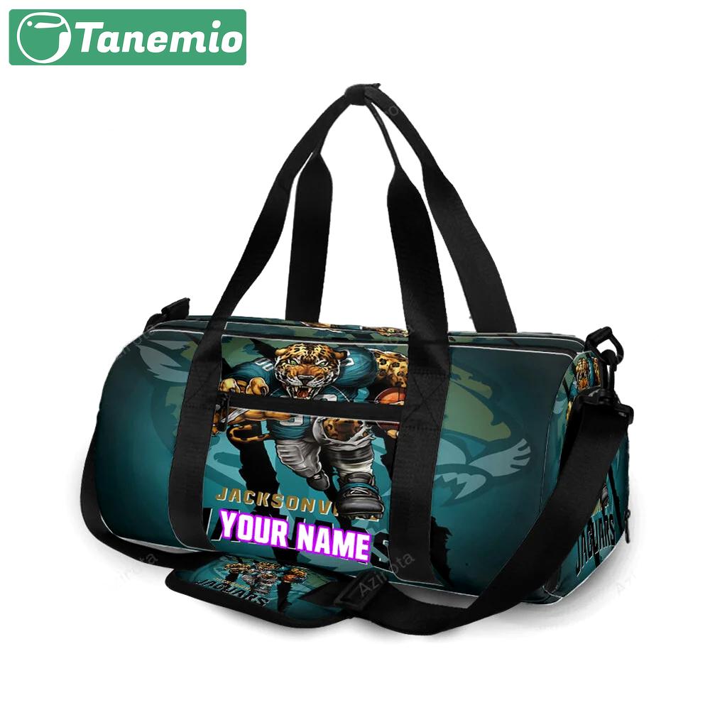 Jacksonville jaguars mascot v2 personalized name travel bag gym bag 1172 Travel Bag