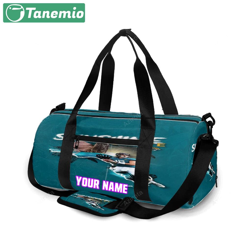 Jacksonville jaguars sunshine state personalized name travel bag gym bag 1185 Travel Bag