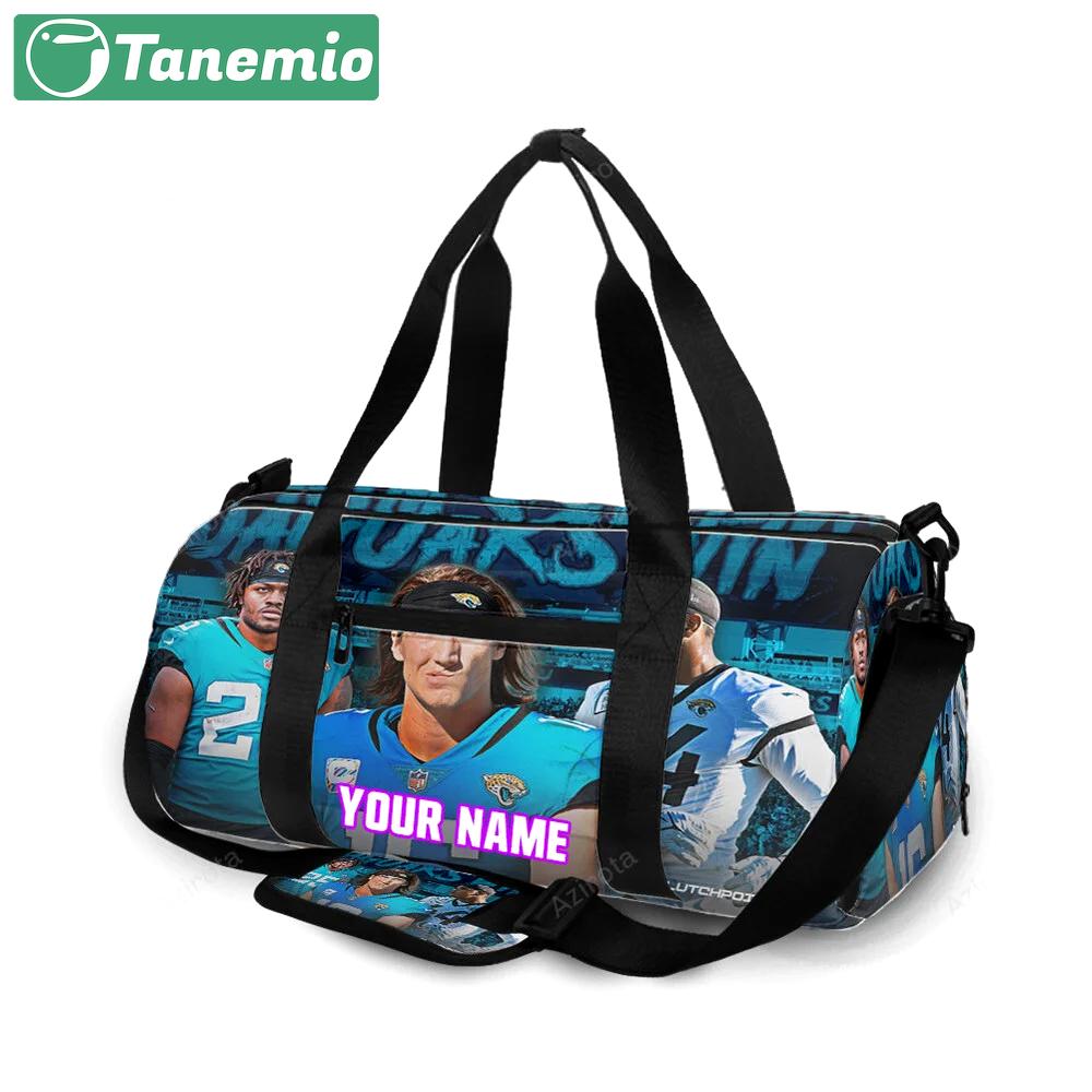 Jacksonville jaguars team v5 personalized name travel bag gym bag 998 Travel Bag