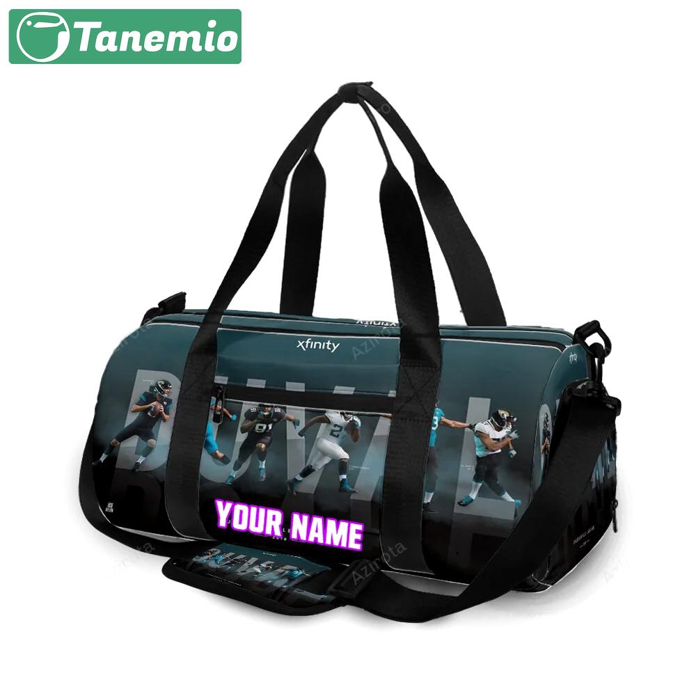 Jacksonville jaguars team v7 personalized name travel bag gym bag 1167 Travel Bag