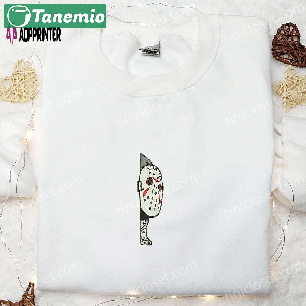Jason voorhees embroidered hoodie: horror characters sweatshirt perfect halloween gift Embroidered Shirt