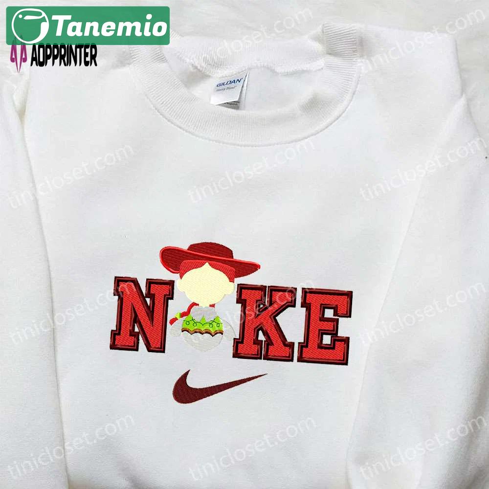 Jessi x nike cartoon embroidered tshirt – toy story inspired nike shirt Embroidered Shirt