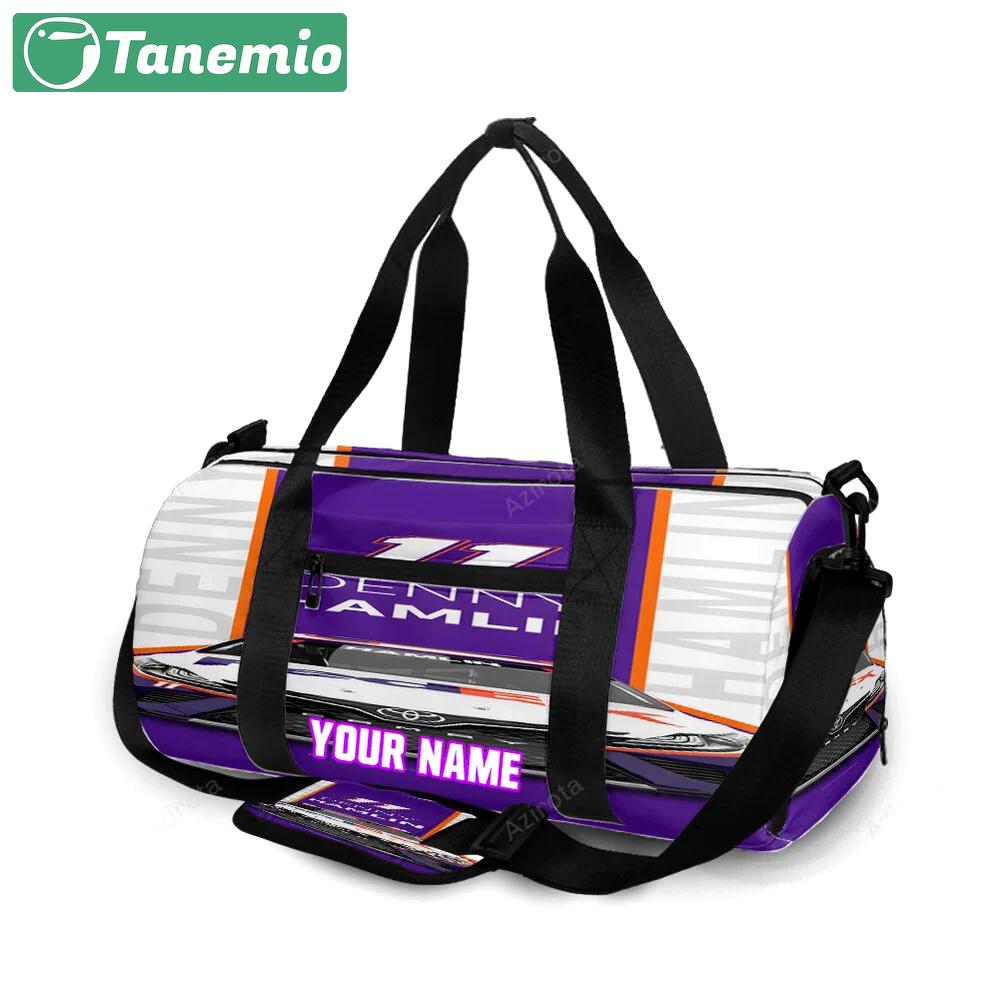 Joe gibbs racing denny hamlin1 personalized name travel bag gym bag 826 Travel Bag