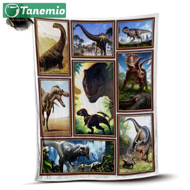 Jurassic dino world park fleece blanket, mink sherpa blanket, dinosaur blanket, jurassic blanket, jurassic park quilt Quilt Blanket