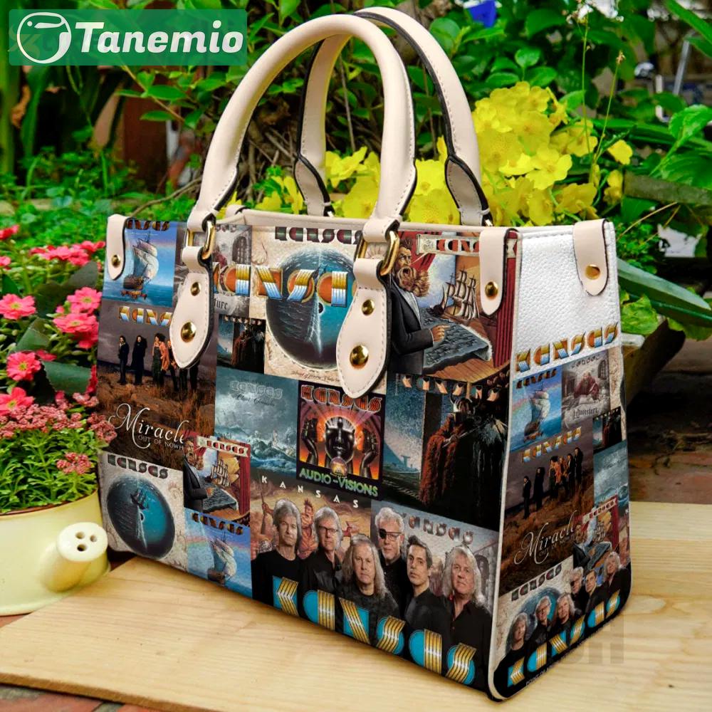 Kansas band leather bag for women gift 1954 Women Leather Hand Bag