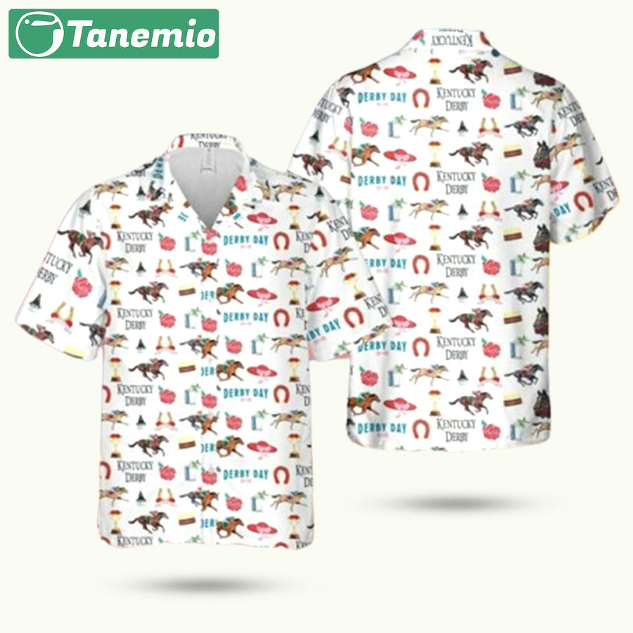 Kentucky derby logo pattern hawaiian shirt Hawaii Shirt Shorts & Flip Flops