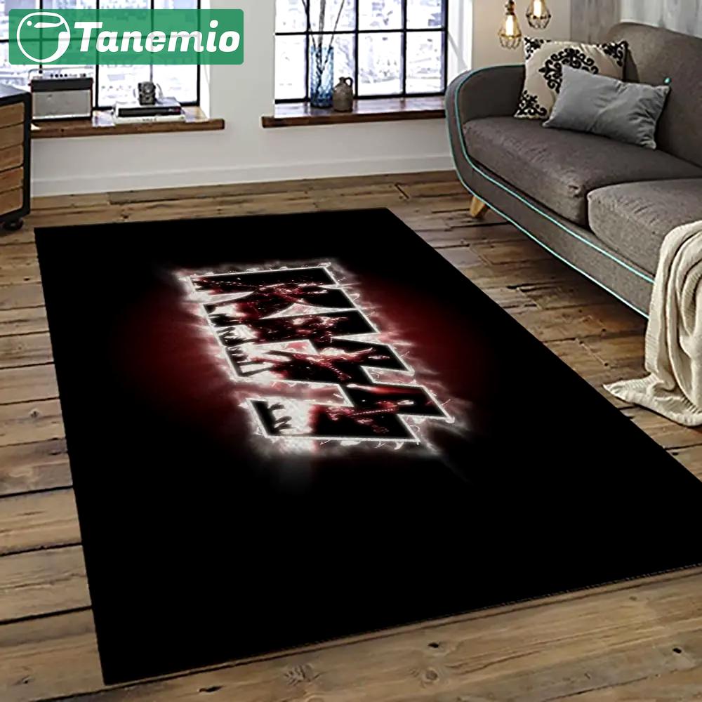 Kiss rock band music retangle carpet area rug home decor best gift for fan and friends as55 Rectangle Rug