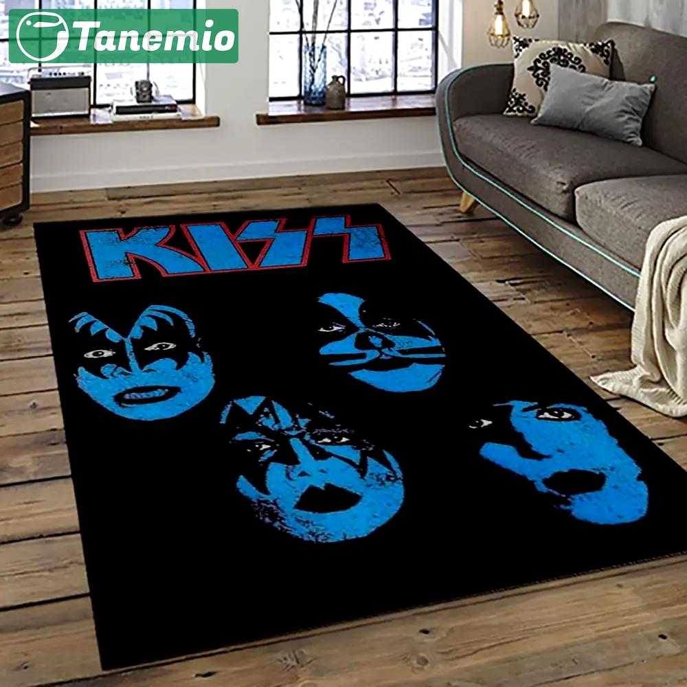 Kiss rock band music retangle carpet area rug home decor best gift for fan and friends as6 Rectangle Rug