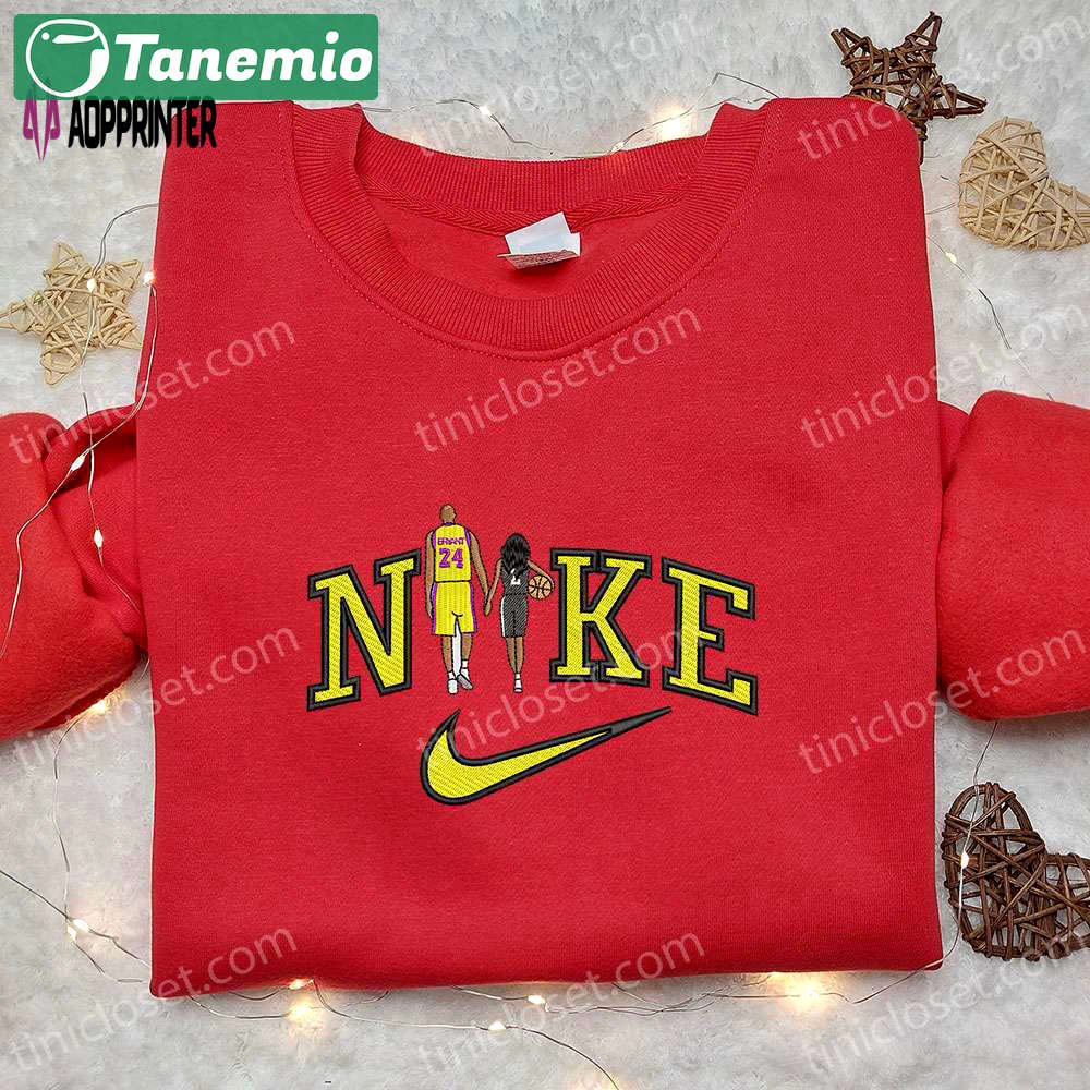 Kobe bryant x nike embroidered shirt – lakers nba sport apparel nike inspired Embroidered Shirt