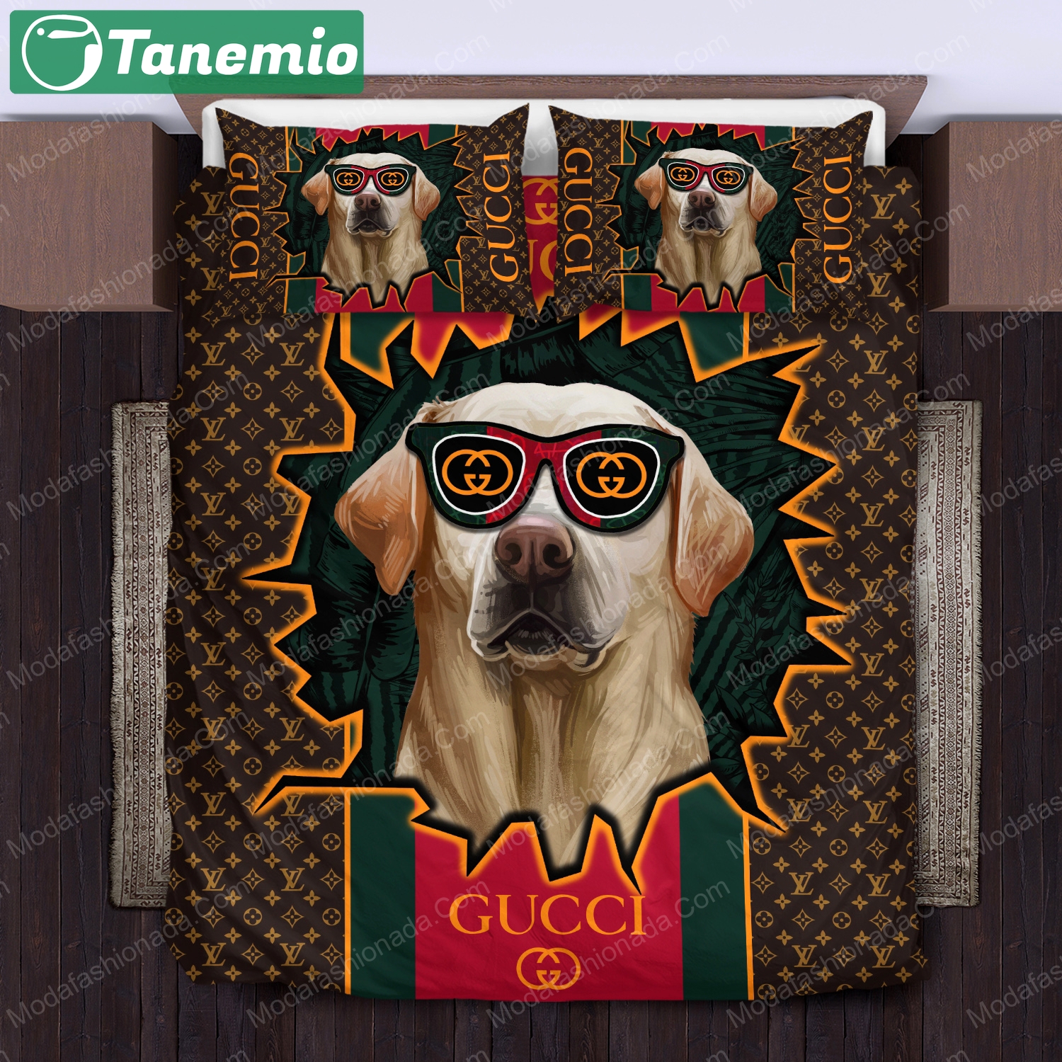 Labrador retries gucci logo type 2207 Bedding Sets luxury ideas covers bedspread sheets home decor hyperbeast Bedroom bedclothes premium fashion brand blankets duvet bed linen
