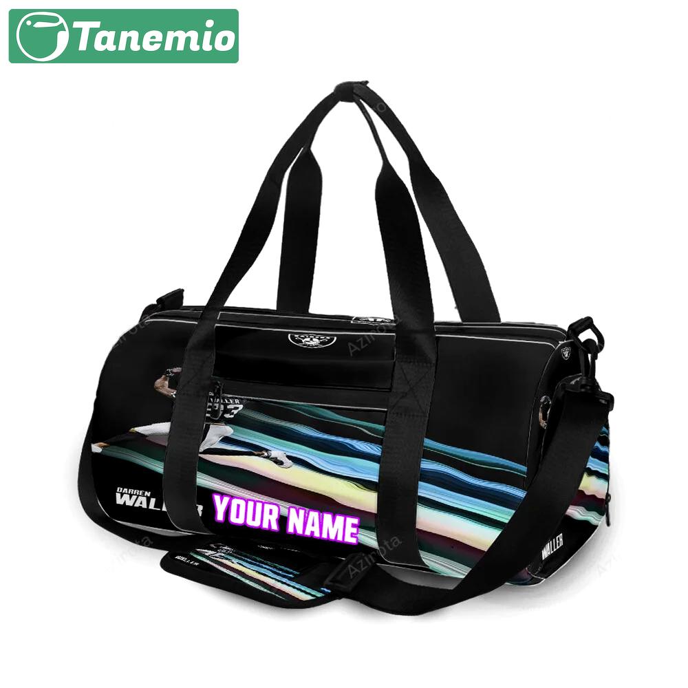 Las vegas raiders darren waller 83 personalized name travel bag gym bag 1530 Travel Bag