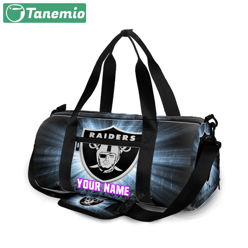 Las vegas raiders logo art17 personalized name travel bag gym bag 1671 Travel Bag