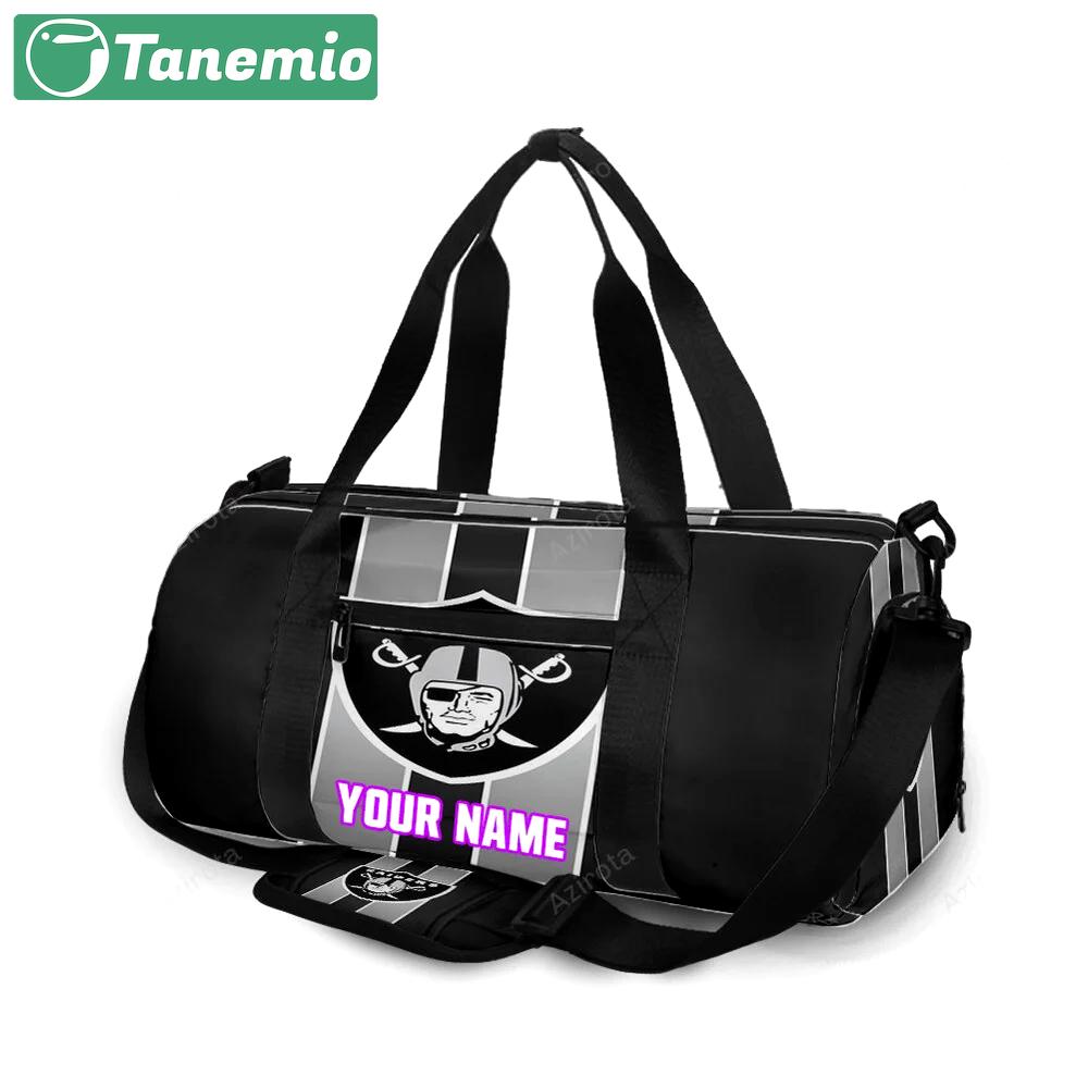 Las vegas raiders logo art4 personalized name travel bag gym bag 1580 Travel Bag