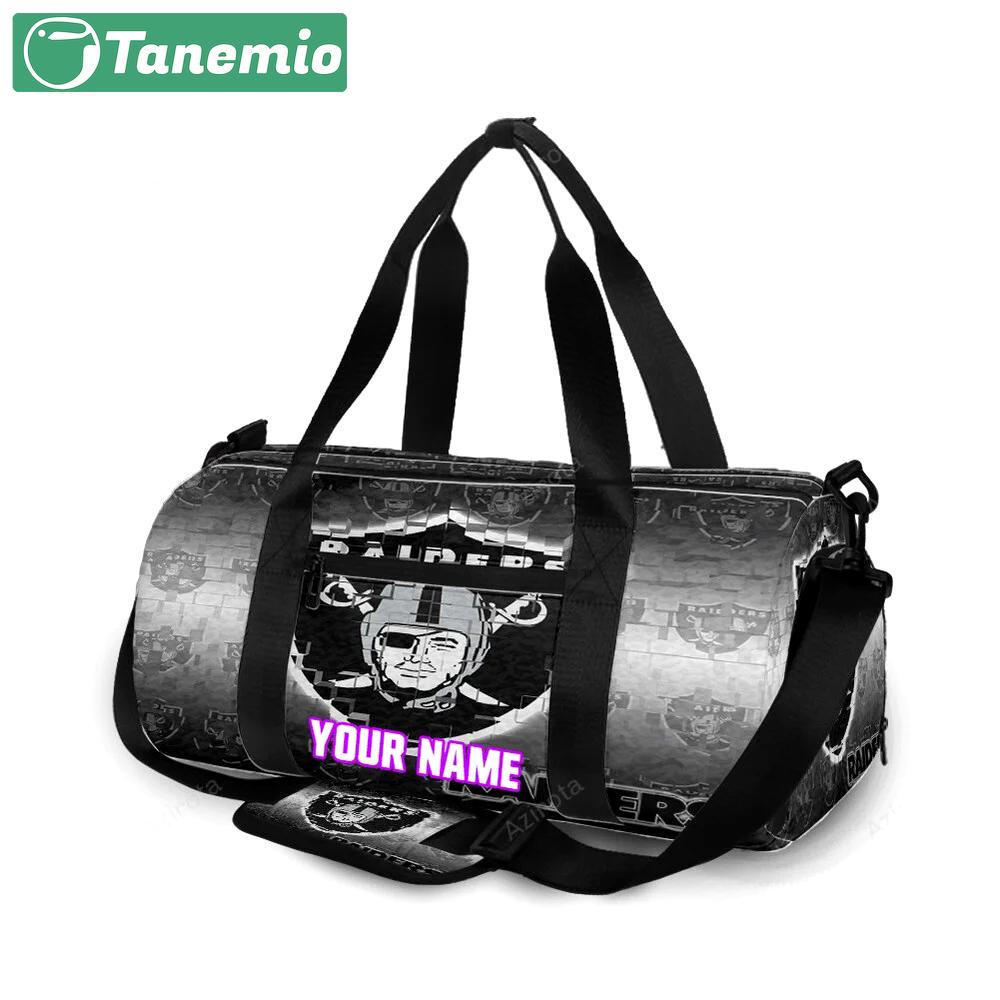 Las vegas raiders logo art6 personalized name travel bag gym bag 781 Travel Bag