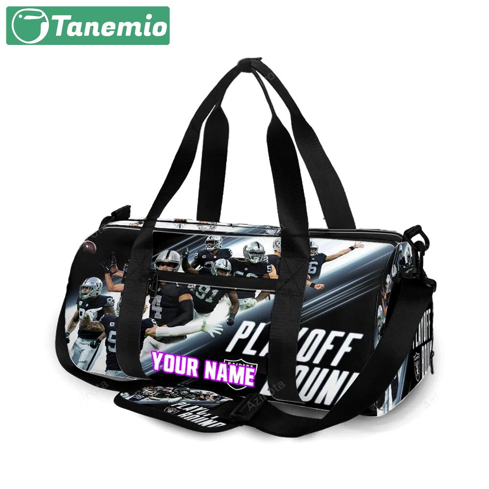 Las vegas raiders team art2 personalized name travel bag gym bag 474 Travel Bag