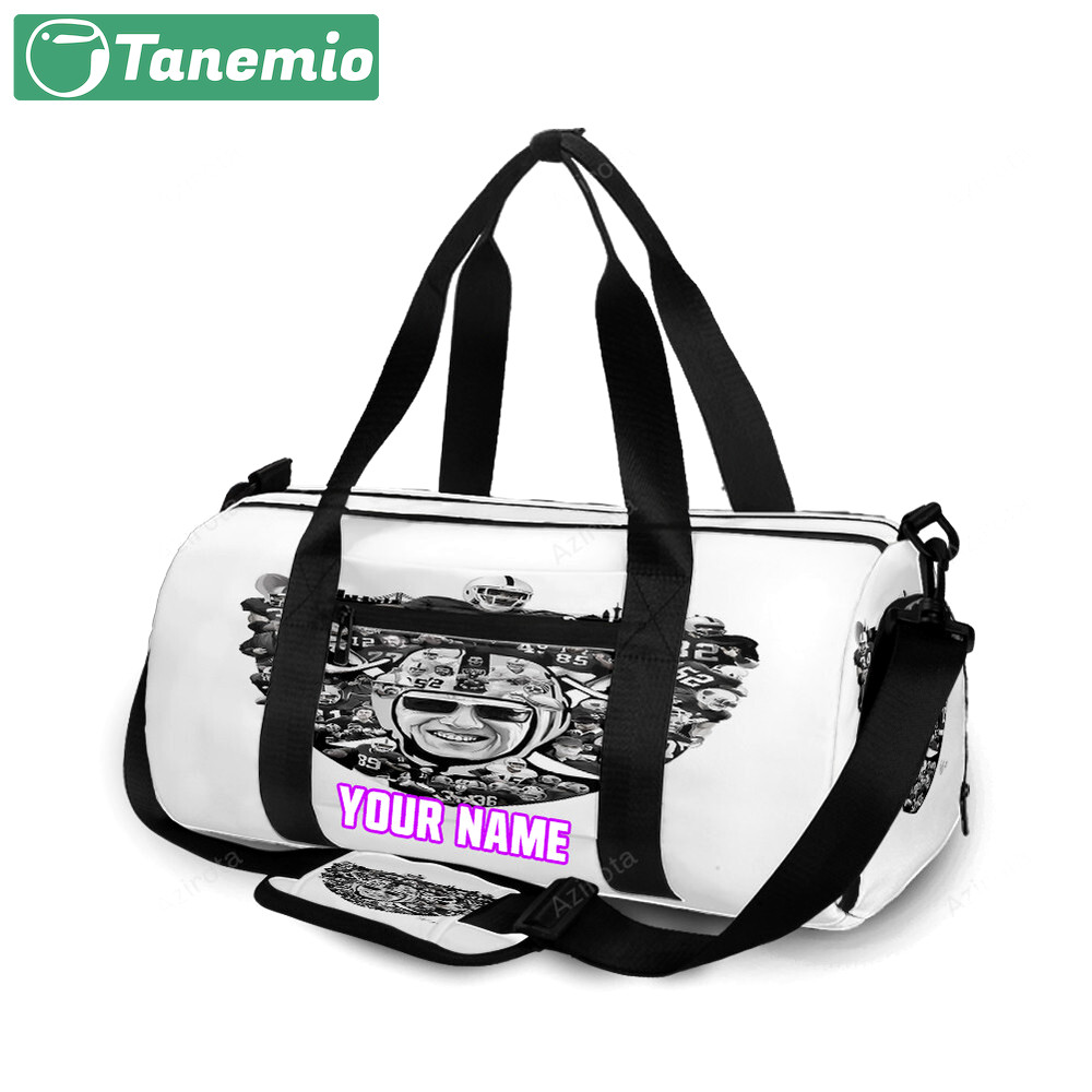 Las vegas raiders team winning2 personalized name travel bag gym bag 1708 Travel Bag