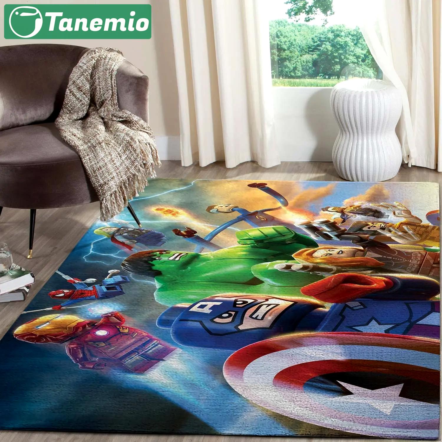 Lego marvels superheros movies area rugs living room carpet fn251230 rug regtangle carpet floor decor home decor Rectangle Rug