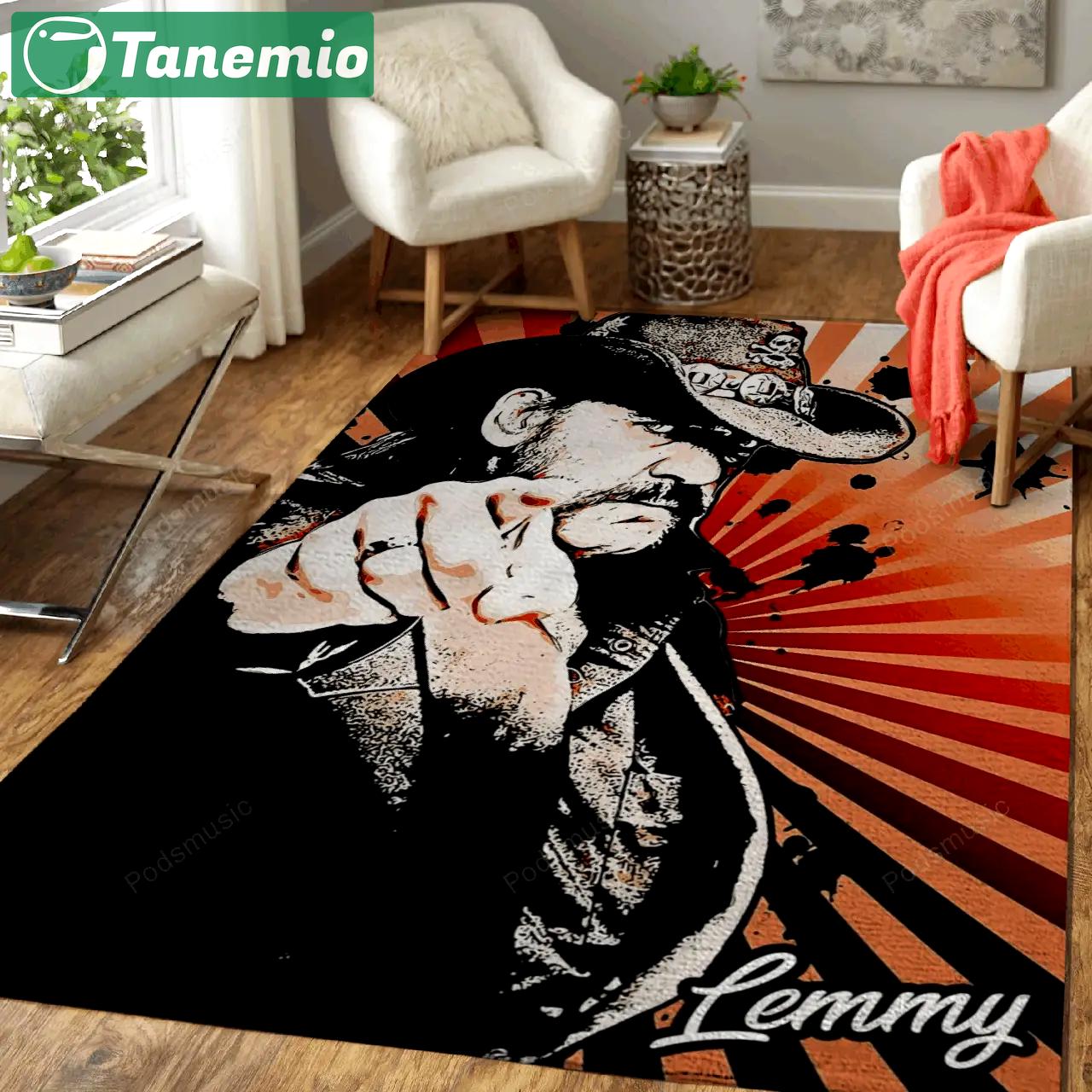 Lemmy kilmister music art for fans area rug living room carpet rug regtangle carpet floor decor home decor v8374 Rectangle Rug