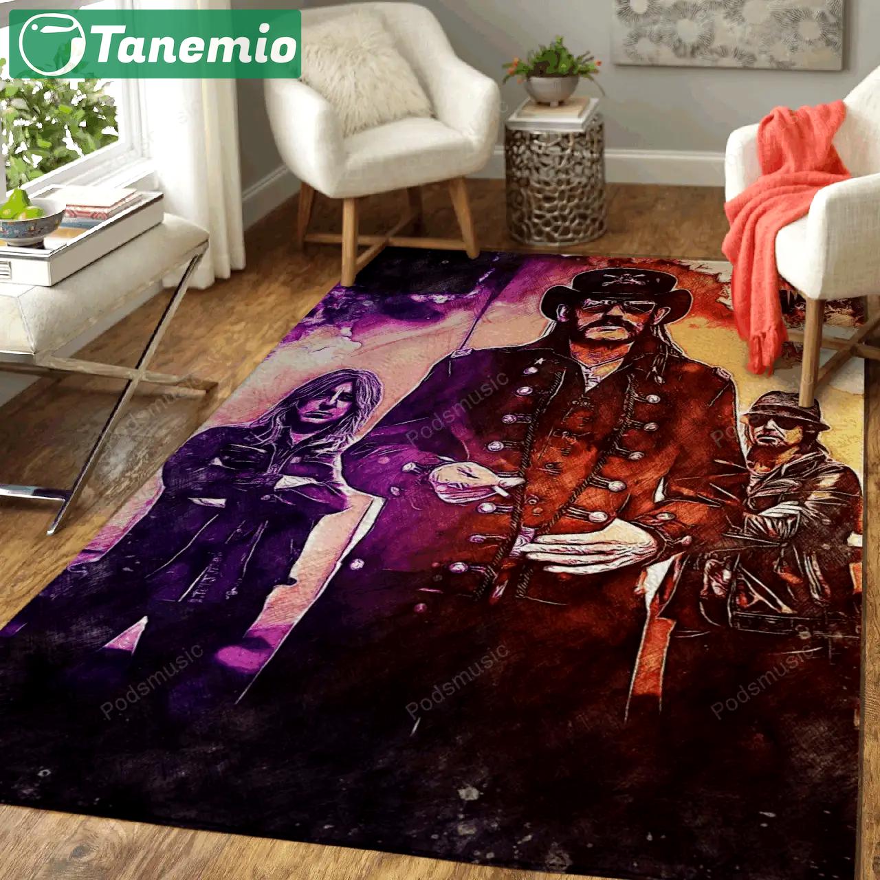 Lemmy the motorhead music artwork art for fans area rug living room carpet rug regtangle carpet floor decor home decor Rectangle Rug