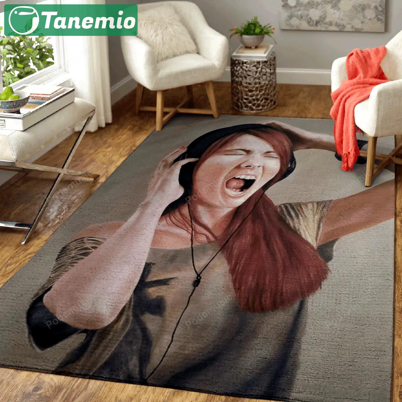 Lets party movies and music art for fans area rug living room carpet rug regtangle carpet floor decor home decor Rectangle Rug