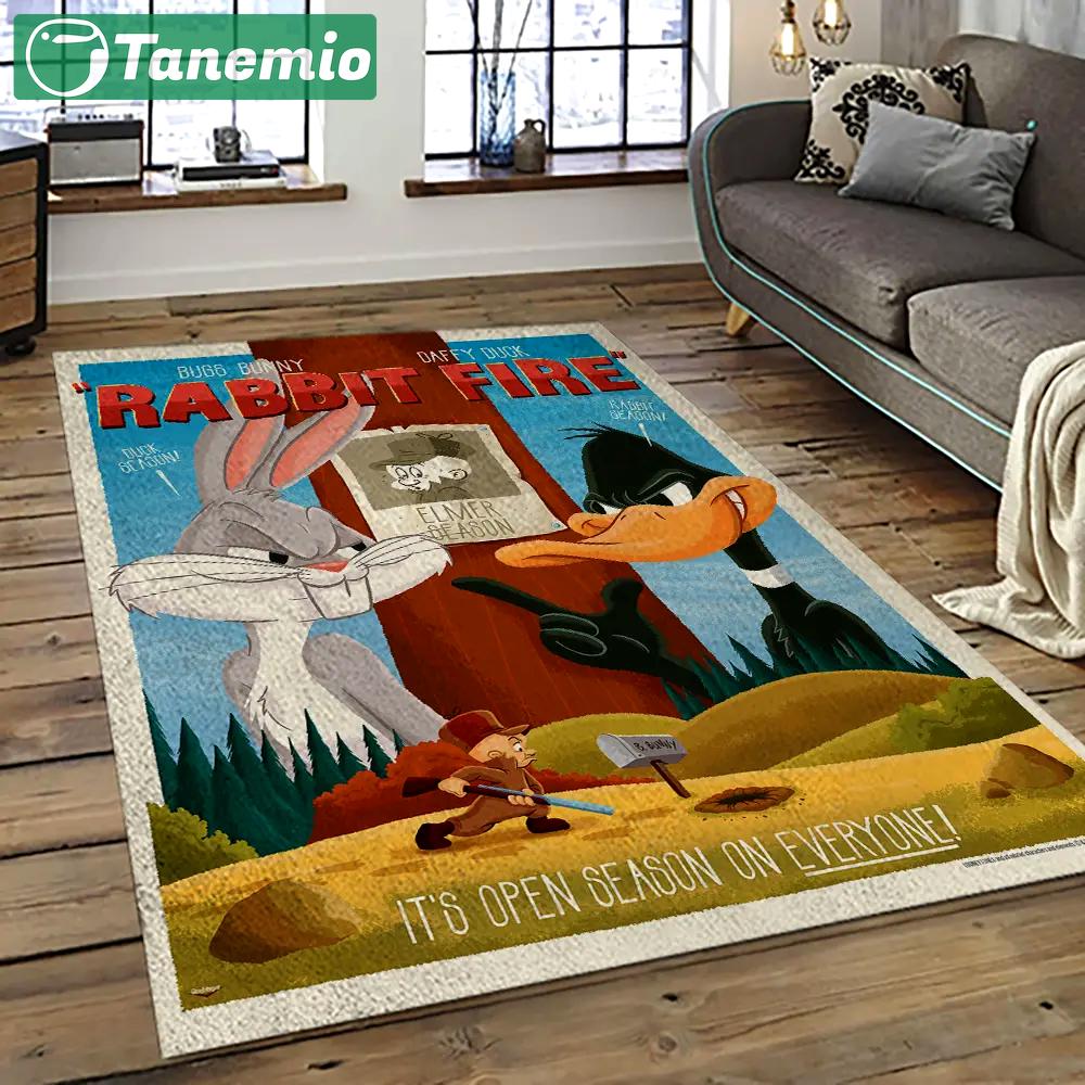 Looney tunes characters cartoon movie carpet rectangle area rug for living room bedroom decor lt17 Rectangle Rug